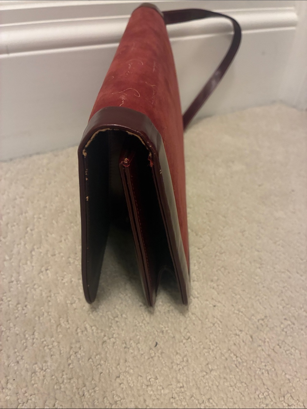 Vintage Givenchy Oxblood Leather Clutch/Crossbody👝 - Picture 9 of 9